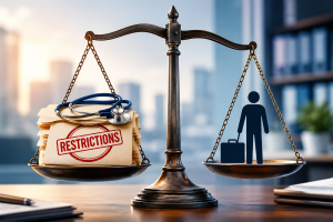 Medical work restrictions weighed against an employee’s ability to work under California disability law